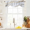 thumbnail image 4 of Tie Up Valances for Windows, Gray Marble Adjustable Valance Curtains Window Treatment for Living Room/Bedroom Windows, Abstract Art Yellow Crack Rod Pocket Kitchen Curtains & Drapes 42x18 Inch, 4 of 9