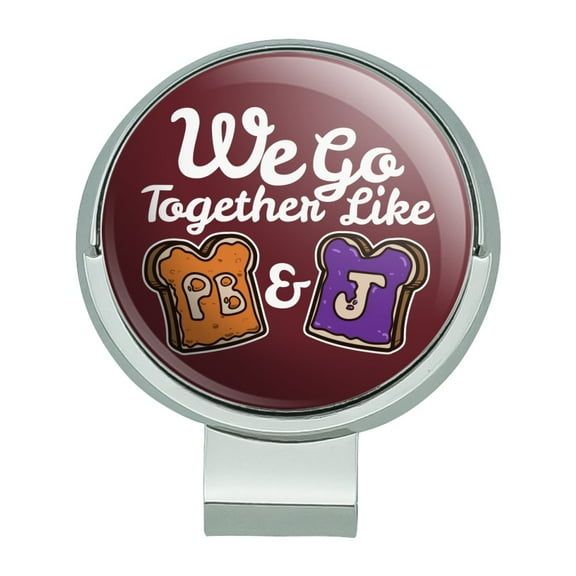 Peanut Butter and Jelly Together PB&J Best Friends Golf Hat Clip With Magnetic Ball Marker