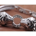 thumbnail image 4 of Alilang Silvery Tone Black Enamel Clear Crystal Rhinestone Two Tiger Cuff Bracelet Bangle, 4 of 4