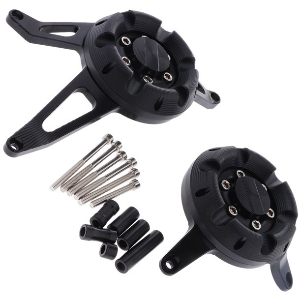 Motor De Aluminio Cubierta Protectora Contra Choques, Protector De Marco De Motocicleta Deslizadores Motor Protector De Caída Para Honda CB650F 2017-2 Negro Soledad Cubierta protectora del motor protector