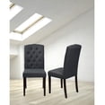 thumbnail image 2 of Queensons Clare Chaises de Salle à Manger, Gris Foncé (Ensemble de 2), 2 of 7