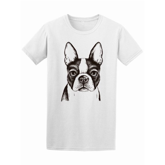 Fawn Boston Terrier Sketch Tee Men's -Image by Shutterstock