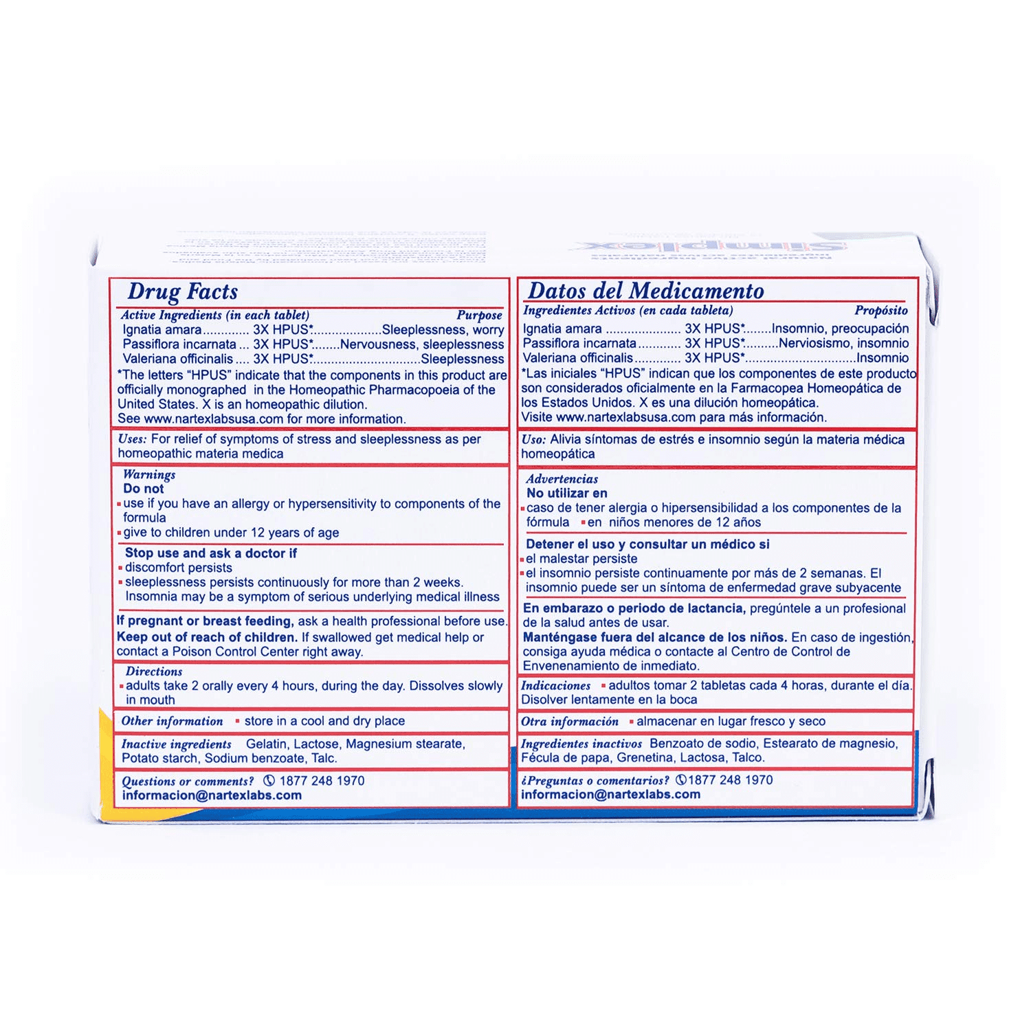 Simplex Homeopathic Treatment Tablets, Relieves Symptoms of Insomnia, 60 Count