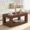 Dark Walnut, variant on LKTART 39.37" 2-Tier Storage Coffee Table Thick Top Rustic Mid Century Rectangular Cocktail Table for Living Room Office Apartment, Black