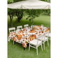 thumbnail image 3 of Outdoor Tablecloth with Umbrella Hole and Zipper, Orange Pumpkin Rectangle Table Cloth 52x70 Inch Waterproof Tablecloth, Thanksgiving Fall Leaves Autumn Farm Picnic Table Cover for Patio Camping, 3 of 7