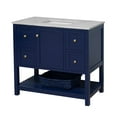 thumbnail image 6 of Lakeshore 42" Bathroom Vanity with Royal Blue Cabinet and Engineered Carrara Top, 6 of 6