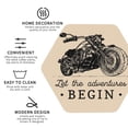 thumbnail image 4 of Disketp Let The Adventure Begin Funny Coasters,6 Pcs Leather Coasters With Holder, Perfect Housewarming Hostess Gifts,Protect Furniture From Water Marks Scratch And Damage, 4 of 9