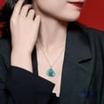 thumbnail image 5 of Natural Blue Jadeite Burmese Jade Maitreya Pendant Necklace Jewelry, 5 of 6