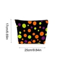 thumbnail image 2 of Halloween Zipper Cosmetic Bag, Multi Patterns Spooky Makeup Pouch, Reusable Canvas Travel Storage Bag for Toiletries, Accessories, Vanity Organizer, 2 of 7