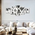 thumbnail image 2 of Elephant Stock Geometric Abstract Triangles Wall Art - Horizontal Multi Panel Canvas - Living Room Wall Decor - Abstract Multi Panel - White And Gray Decor - 68" x 30", 2 of 4