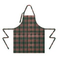 thumbnail image 2 of Green and Red Christmas Plaid Apron-Garden Aprons for Women with Pockets-Cotton Linen Waterproof Kitchen Cooking Gardening Aprons Adjustable for Kitchen,Cooking,BBQ and Salon 32"x27", 2 of 7