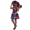 thumbnail image 4 of BintaRealWax Summer African Print Sleeveless Jumpsuit Pant with Hat WY8844, 4 of 5