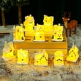 thumbnail image 4 of Resin Christmas Village Houses, Christmas Farmhouse, LED Christmas Village Sets Miniature Christmas Figurines Decorations for Tabletop Mantle Decor, 1 Pack, 4 of 8