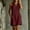 *Wine, variant on ClodeEU Women's Sleeveless Peter Pan Collar Contrast Trim Mini Dress, Casual A-Line Sundress with Pockets Beige,Women's Plus L