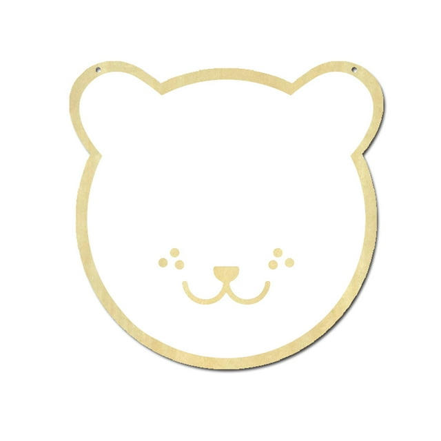 Espejo colgante de oso de dibujos animados de acrílico de madera espejo con patrón de animales decoración del hogar para habitación de niños Advancent JJ18589-00