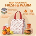 thumbnail image 5 of Mushroom Fairy Princess Pattern Insulated Lunch Bag for Women & Adults,Large Portable Soft Cooler Lunch Bag,Thermal Food Storage Tote with Pearl Cotton,8.66L,8.75x5.75x9.5 Inch, 5 of 6