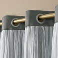 thumbnail image 5 of TOWN & COUNTRY LUXE Talia Double Layer Indoor Curtains, Sheer and Room Darkening Blackout, Grommet Top, Energy Efficient, 2-Pack Set, 52"x108", Black Pearl, 5 of 11