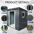 thumbnail image 5 of CarButler 6x5ft Metal Outdoor Storage Shed with Window and Transparent Plate,Lockable Sliding Doors for Garden Backyard Patio Black, 5 of 7