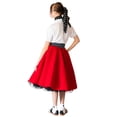 thumbnail image 5 of Hip Hop 50s Shop 1950s Adult 7 Piece Costume Set Poodle Skirt, Petticoat, Polo Shirt with Accessories (XXX-Large Red Polka Dot), 5 of 6
