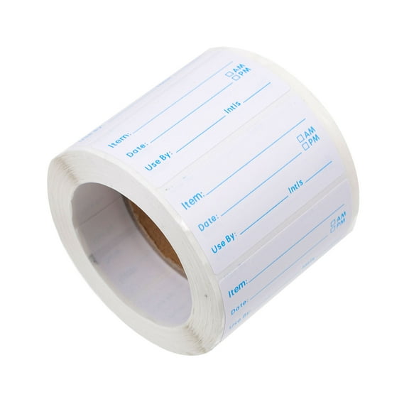 DECORNIJIA 1roll Writable Food Labels Stickers Self Adhesive Stickers For Meal Prep Leftovers Easy To For Freezer Storage