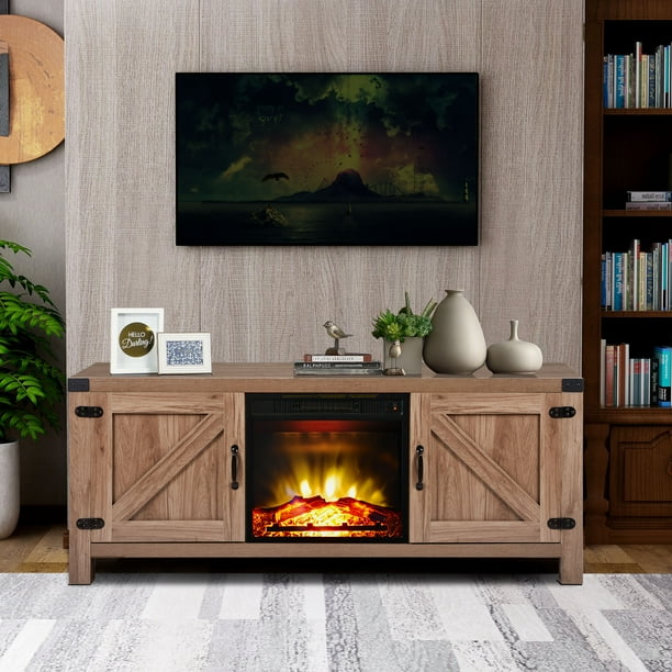 Clearance! SEGMART Electric Fireplaces TV Stands with Electric