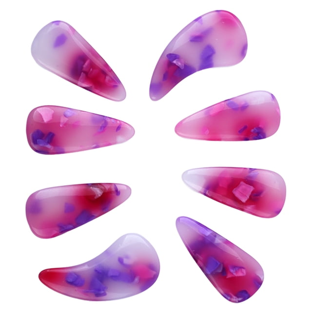 Finger Picks, Easy To Remove Silicone Fine Workmanship Guzheng Nail Covers Professional Non Deformable 8Pcs For Replacement Mountain Color,Jadestone Color,Peach Color,Tides