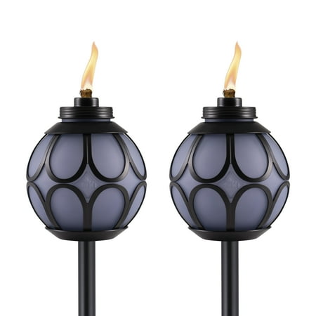 TIKI® Brand Easy Install 2-Pack 64 Inch TIKI Torch Metal Globe