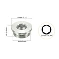 thumbnail image 2 of Uxcell M48*2 Internal Hex Head Pipe Fitting Plug, Male Thread 45# Steel Socket Plug with Sealing Ring, 2 of 5