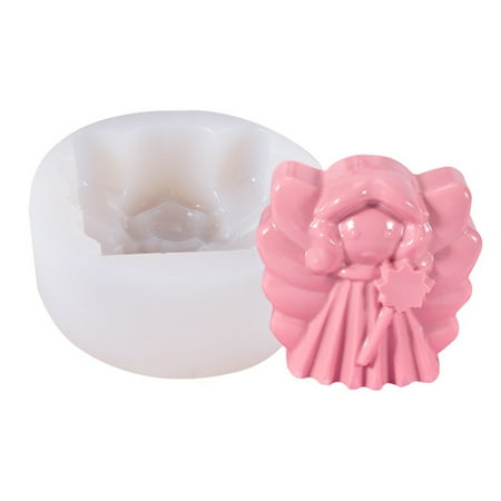 

3D Christmas Snowman Angel Candle Mold Silicone Soap Making Mould Fondant Candy Cake Chocolate Decorating DIY Baking