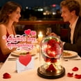 thumbnail image 5 of Qoosea Mothers Day Gifts for Mom, Artificial Flowers Red Roses in Glass Dome with Lights, Light up Rose Anniversary Romantic Gift for Her, Birthday Gifts for Women, Mom, Wife, Girlfriend, 5 of 9