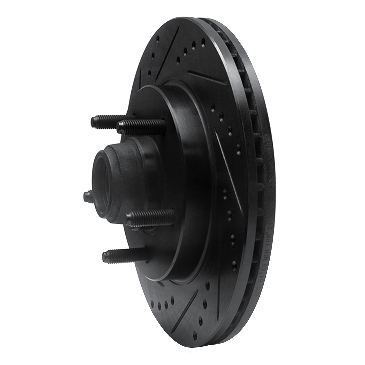 Dynamic Friction Company 633-54169L DFC Brake Rotor - Drilled And Slotted - Black