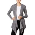 thumbnail image 1 of Bar III Suéter tipo cárdigan con cascada para mujer, gris, XX-Pequeño bar III Cárdigan, 1 of 2