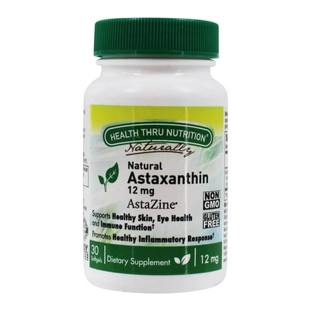 Health Thru Nutrition - Natural Astaxanthin AstaZine 12 mg. - 30 Softgels
