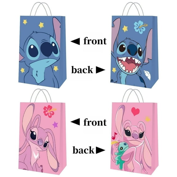 24 Pcs Anime Party Cartoon Gift Bags, Birthday party bags, Cartoon candy bags, Party Supplies（8.26"×5.9"×3.15"）