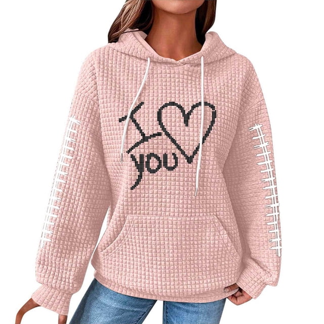 WEAIXIMIUNG Striped Sweatshirt Women 3X New Fall/Winter Adjustable Hoodie with Pockets and Print/Graphic Pattern