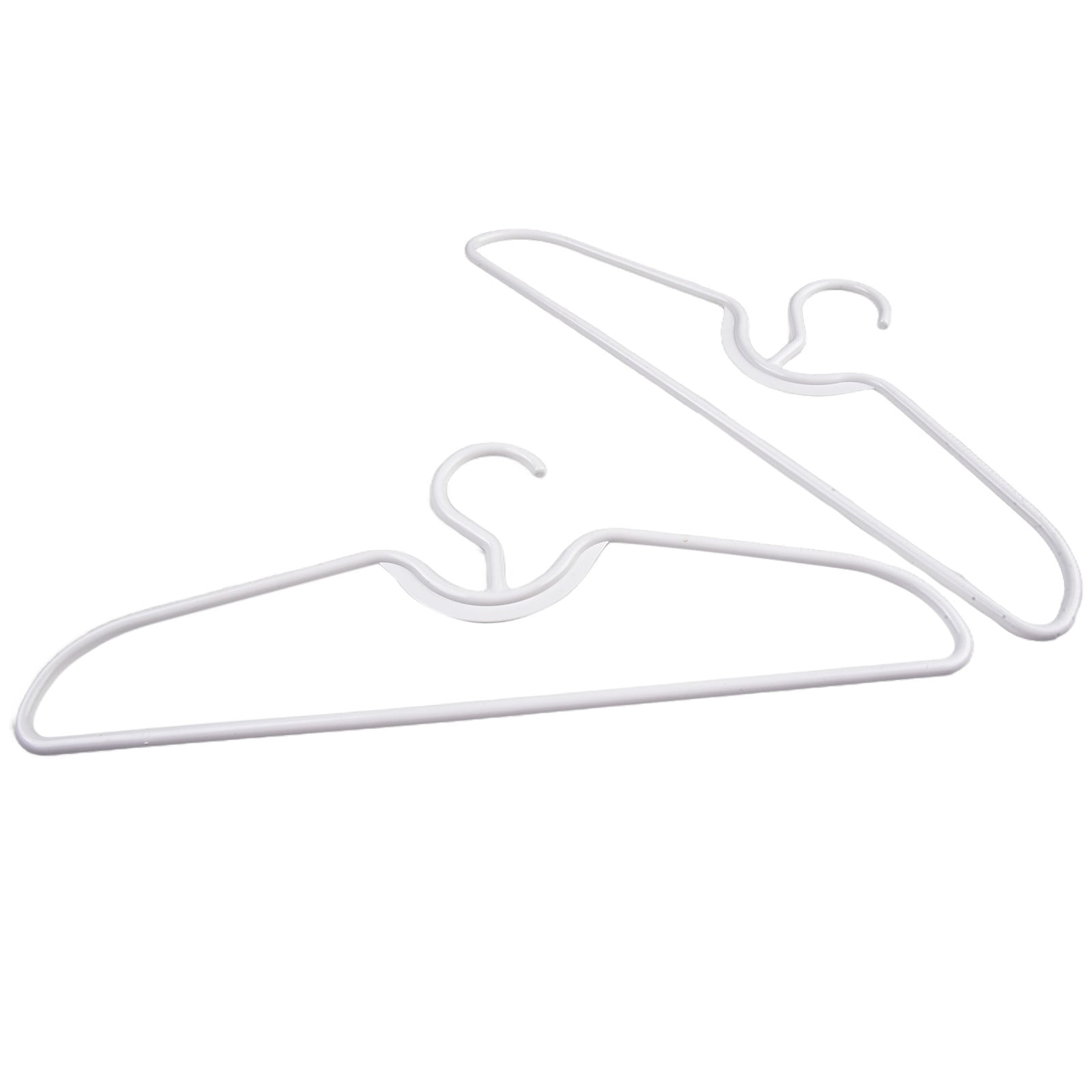 10 PCS Short Neck Anti-Slip Plastic Clothes Hangers Save Vertical Space