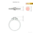 thumbnail image 5 of ANGARA Natural 0.47 Ct. Diamond Classic Ring in Sterling Silver for Women (Ring Size: 11.5), 5 of 10