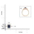 thumbnail image 5 of ANGARA Natural 1 Ct Cushion Sapphire Engagement Ring with Diamond Double in 14K Rose Gold for Women (Size-7x5mm) | September Birthstone, Anniversary, Jewelry Gift for Women | Natural Sapphire Ring, 5 of 9