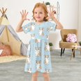 thumbnail image 5 of Girls Short Sleeve A-Line Dress Cute Little Dog Pattern Play Dress Sizes 3T, 5 of 8