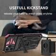 thumbnail image 5 of Dteck Detachable Sports Wristband Case for iPhone 13 Pro, Shockproof Hard PC TPU Bumper Hybrid Kickstand Cover, Great for Hiking Biking Walking Gym Running Workout Exercise Arm Band Case (Pink), 5 of 10