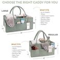 thumbnail image 3 of Parker Baby Co. Felt Diaper Caddy - Large Nursery Organizer with Removable Dividers - Sage Green, 3 of 7