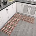 thumbnail image 2 of Red and Green Christmas Plaid Pattern Kitchen Rugs Sets Of 2,Anti Fatigue Kitchen Mat Rugs Non Slip Washable,Decorative Kitchen Floor Mats for Kitchen,Sink,Laundry,17"x30"+17"x47", 2 of 7