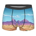 thumbnail image 5 of Uemuo Pixel Desert Landscape Pattern Men's Boxer Briefs,Trunk Anti-Chafing,Comfortable, Durable, and Stylish Underwear-XX-Large, 5 of 9