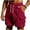 Red, variant on Hvogkswy Men's Cargo Shorts Summer Casual Solid Straight Drawstring Cargo Pants Elastic Waist Multi Pockets Loose Fitted Outdoor Hiking Shorts