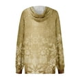 thumbnail image 6 of Hoodies for Women, Trendy Tops with Christmas Print, Long Sleeve Sweatshirt with Pockets, Pullover Lightweight for Casual Fall Fashion,Gold,S, 6 of 7