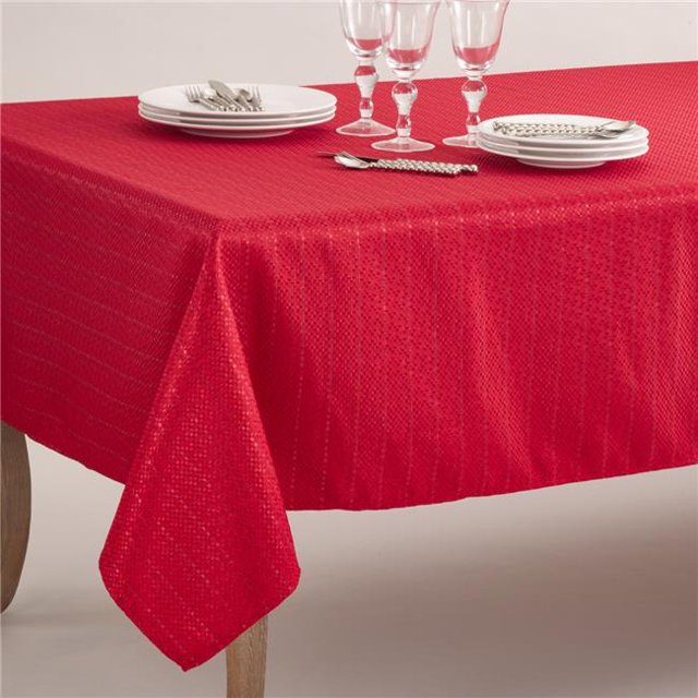SARO 8574.R65104B Nappe Design Rectangulaire 65 x 104 Po Gloria Cousue Rouge