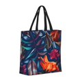 thumbnail image 2 of Vsdgher Tropical Flower print Tote Bag for Women Shoulder Bag with Zipper Large Shoulder Bag Handle Handbag Portable Washable for Travel, Work, 2 of 8