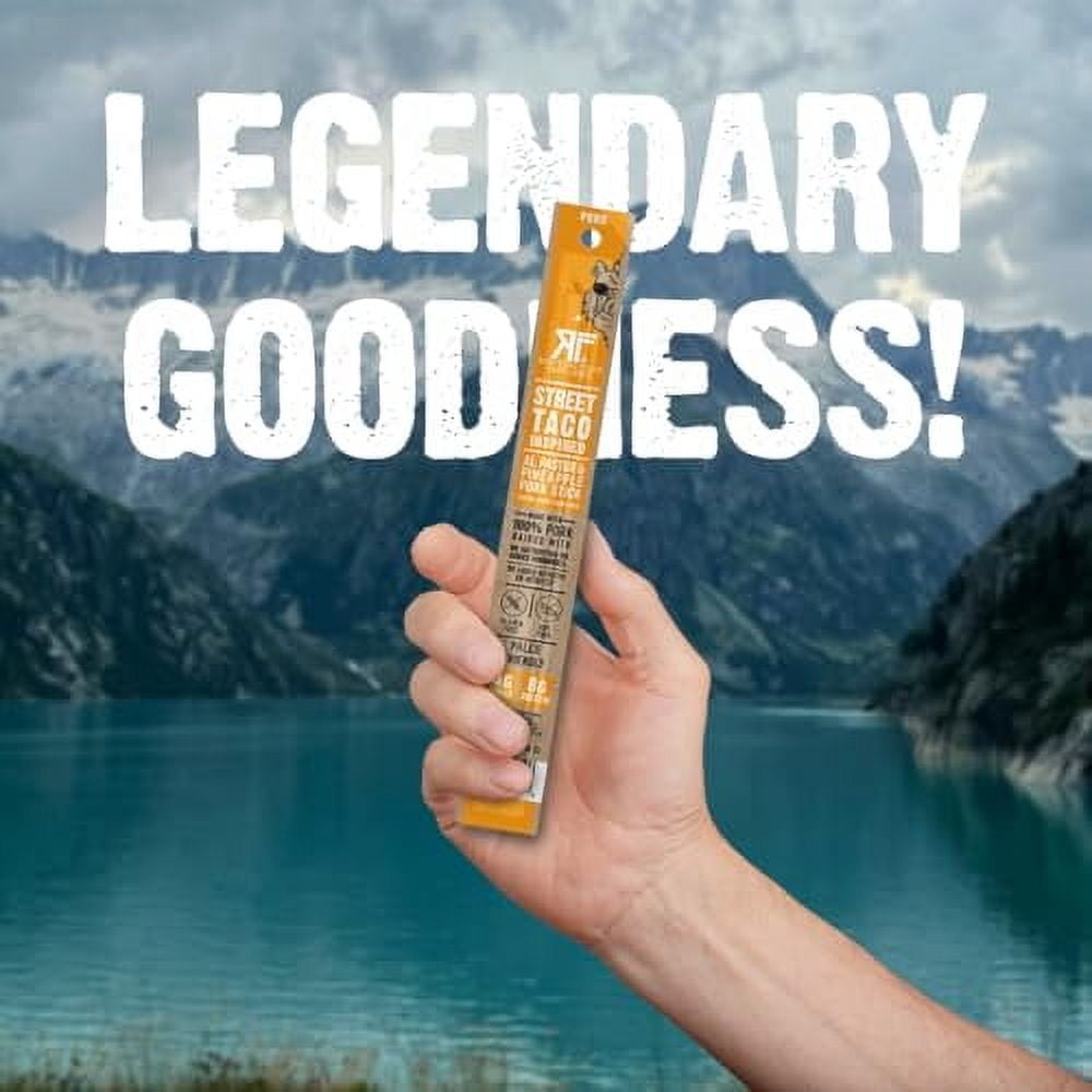 Righteous Felon Meat Sticks - Gluten Free & Keto Pork Sticks, Protein Snacks, Street Taco, 24 pack