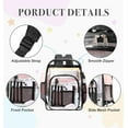 thumbnail image 6 of DAKIMOE Clear Backpack Heavy Duty Stadium Approved PVC Transparent Backpacks for Adults School Travel, 6 of 8