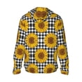 thumbnail image 3 of Uemuo Sunflowers Pattern Women's Full Zip UPF 50+ Sun Protection Hoodie Jacket Long Sleeve Sun Shirt Hiking Outdoor Performance with Pockets-X-Large, 3 of 9
